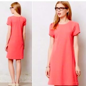 Maeve by Anthropologie Coral Shift Dress